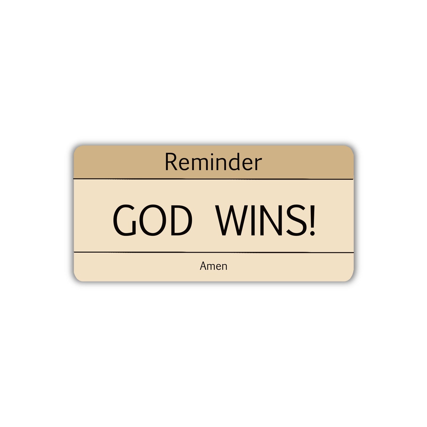 God Wins Sticker