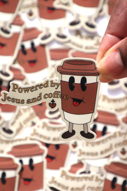 Jesus And Coffee Sticker