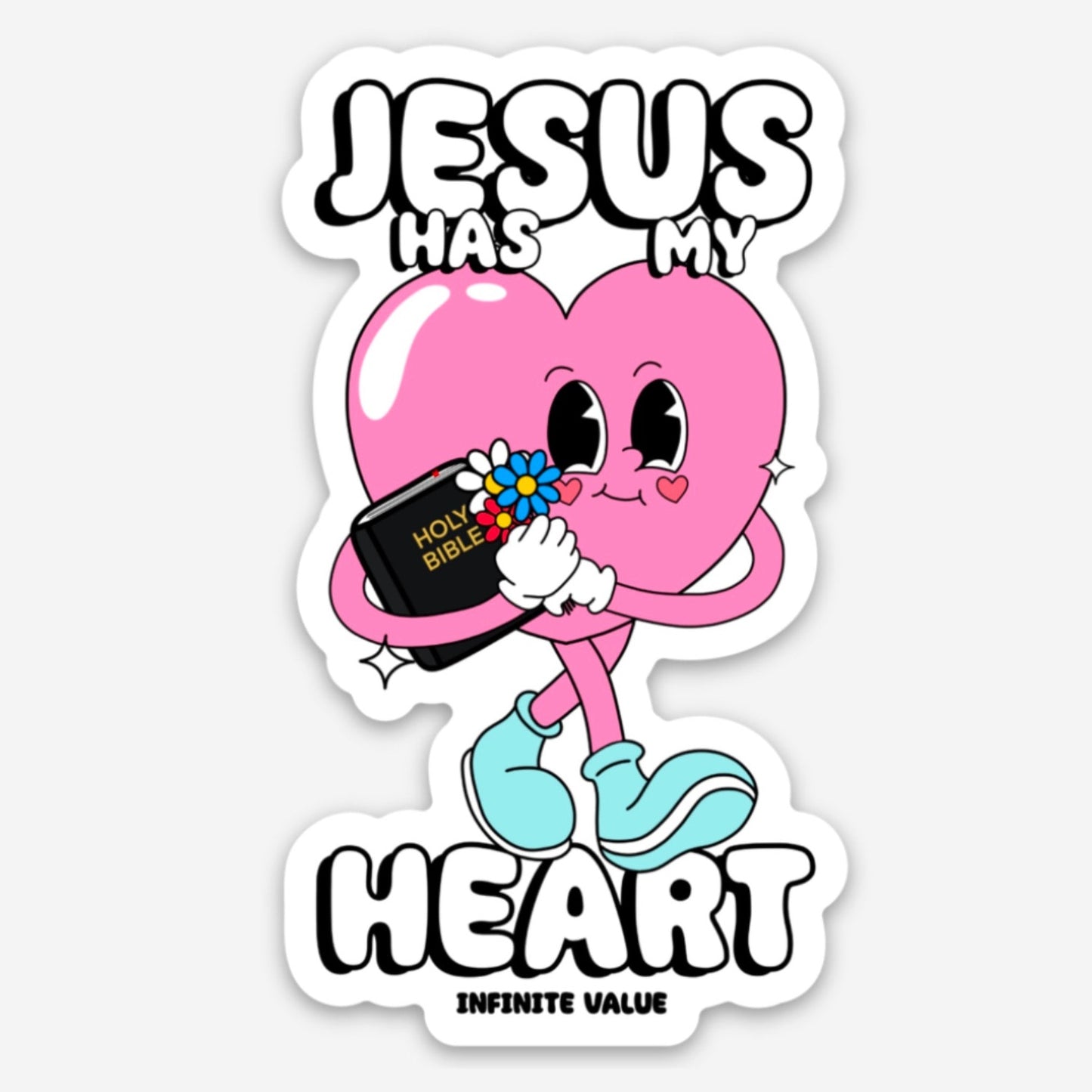 Jesus Has My Heart Sticker