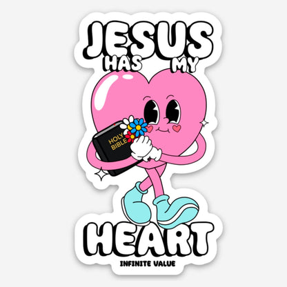 Jesus Has My Heart Sticker