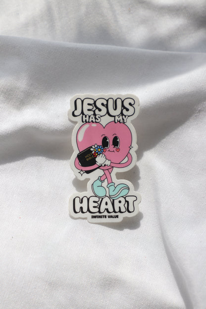 Jesus Has My Heart Sticker