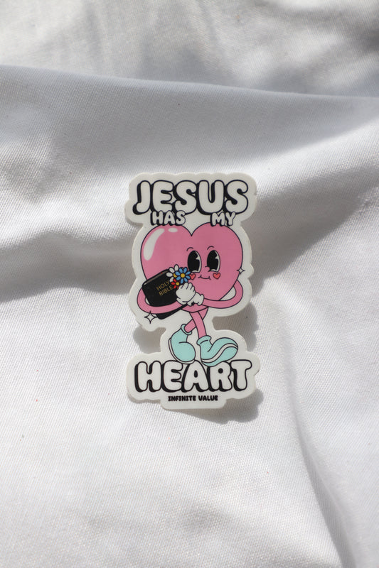 Jesus Has My Heart Sticker